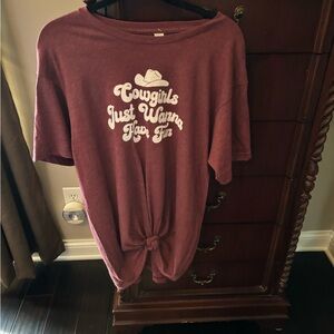 Boot Barn Cowgirls Graphic T-Shirt in Burgundy